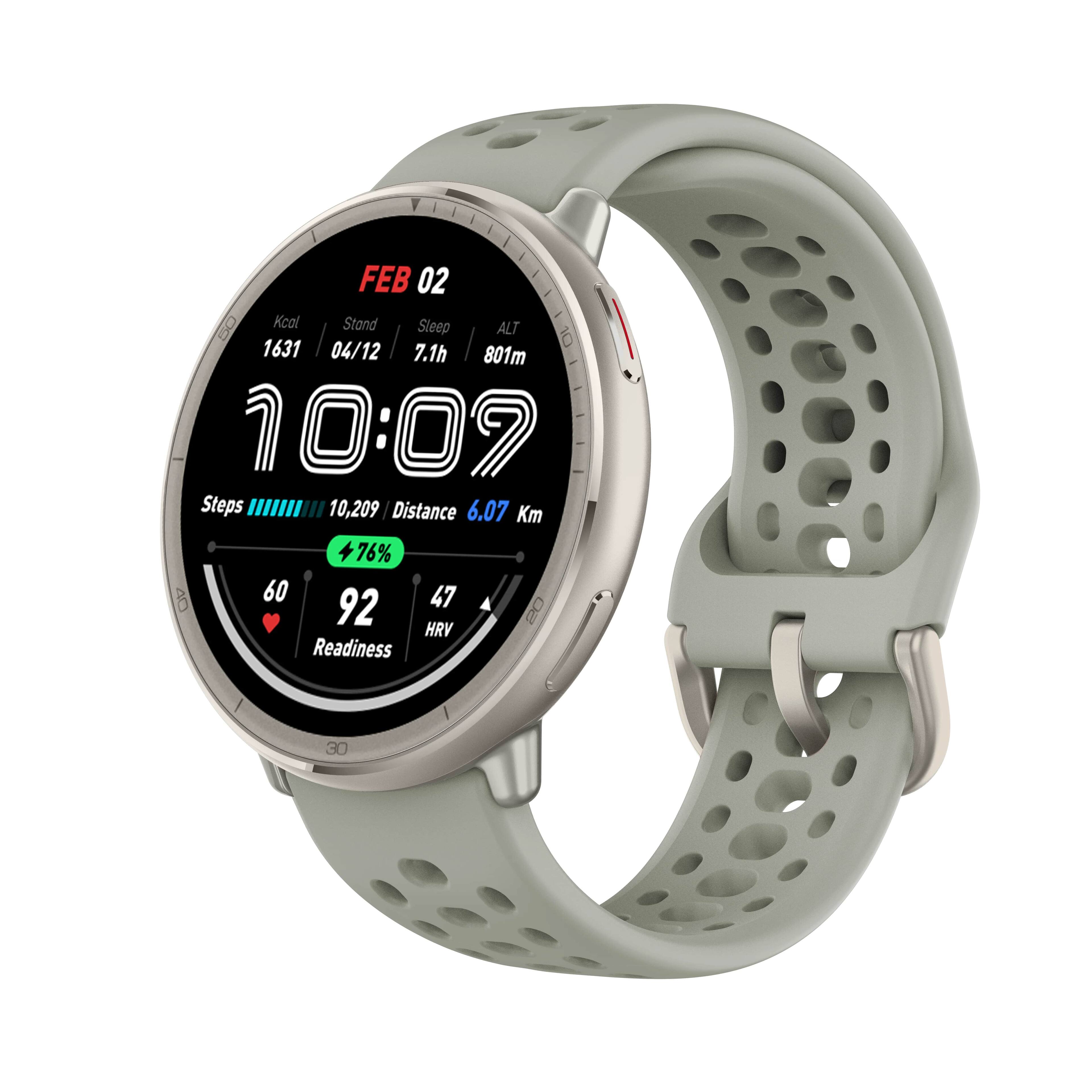 FEB 02 - 10:09  
Kcal: 1631  
Stand: 04/12  
Sleep: 7.1h  
ALT: 801m  
Steps: 10,209  
Distance: 6.07 Km  
76%  
60  
92  
47  
HRV  
Readiness: 30