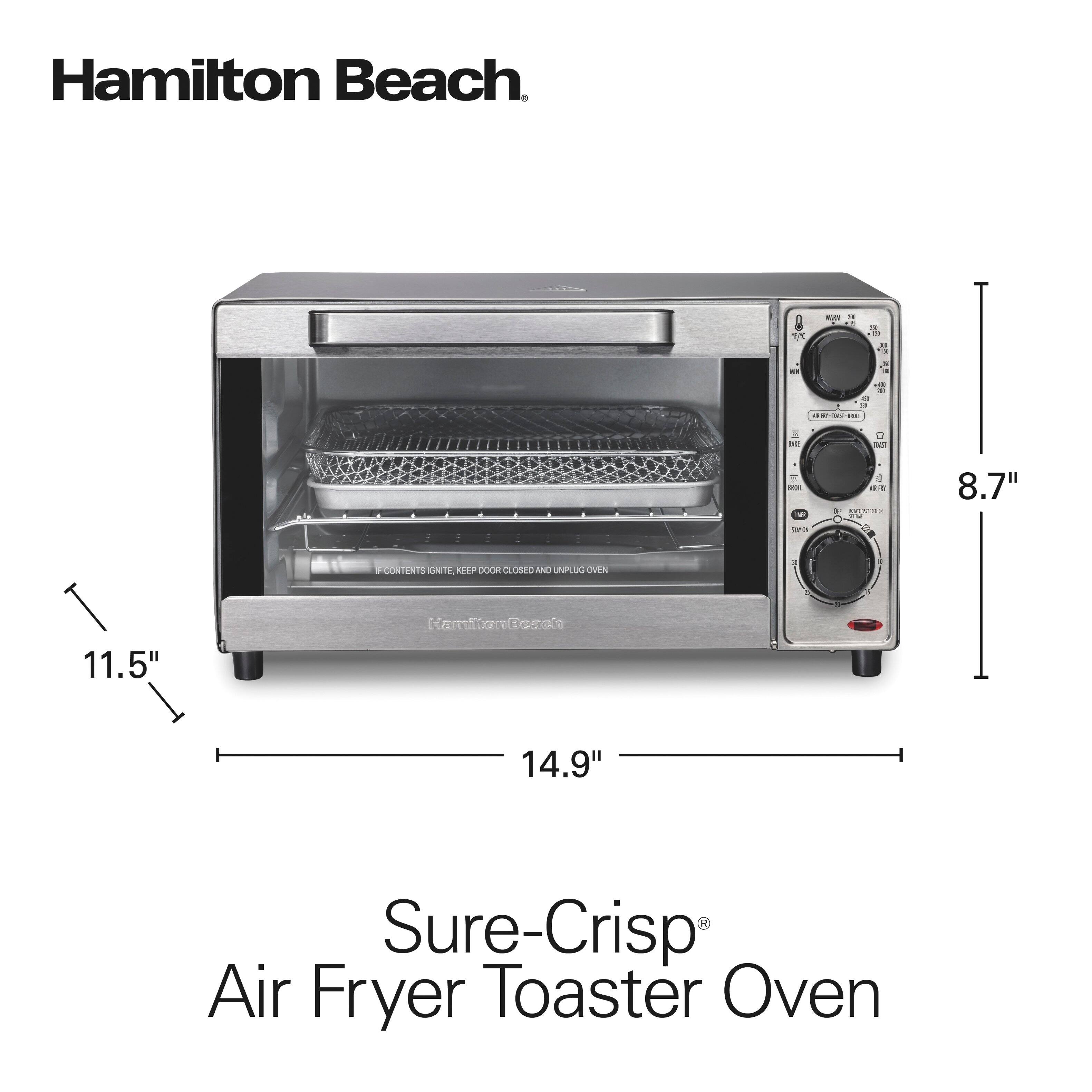 Hamilton Beach

Sure-Crisp® Air Fryer Toaster Oven

11.5" x 14.9" x 8.7"
