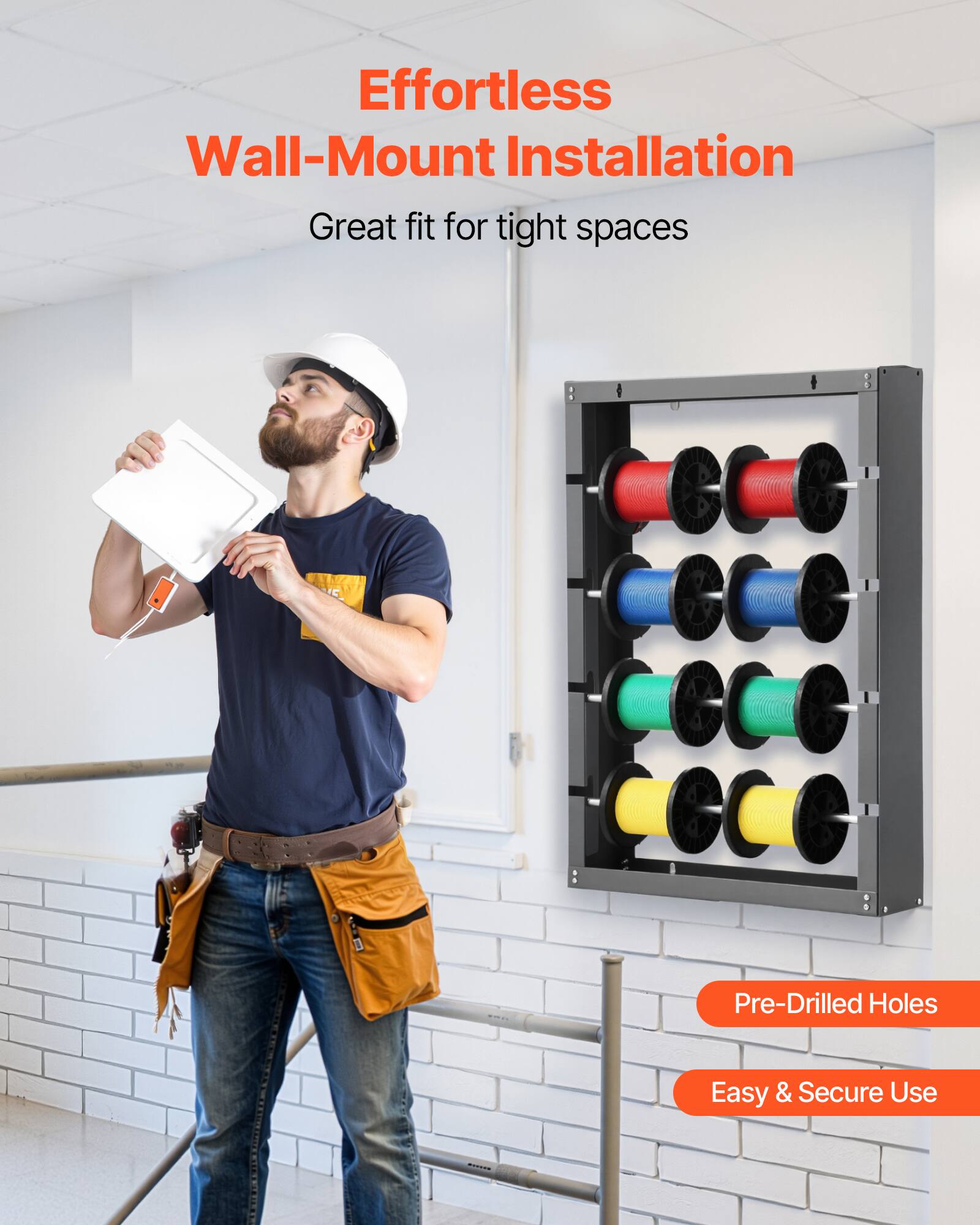 Effortless Wall-Mount Installation
Great fit for tight spaces
Pre-Drilled Holes
Easy & Secure Use