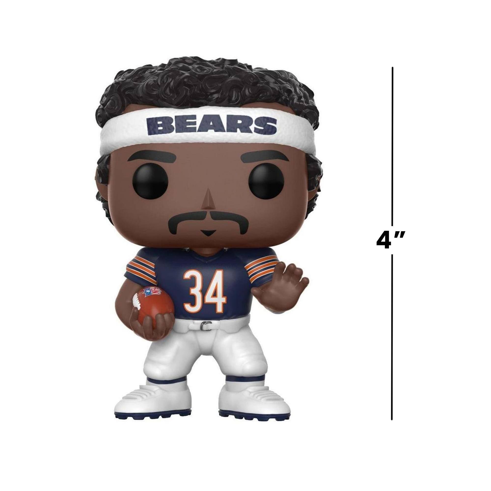 Alt View 3. Funko - Chicago Bears NFL POP Vinyl Figure: Walter Payton (Home) - Brown.