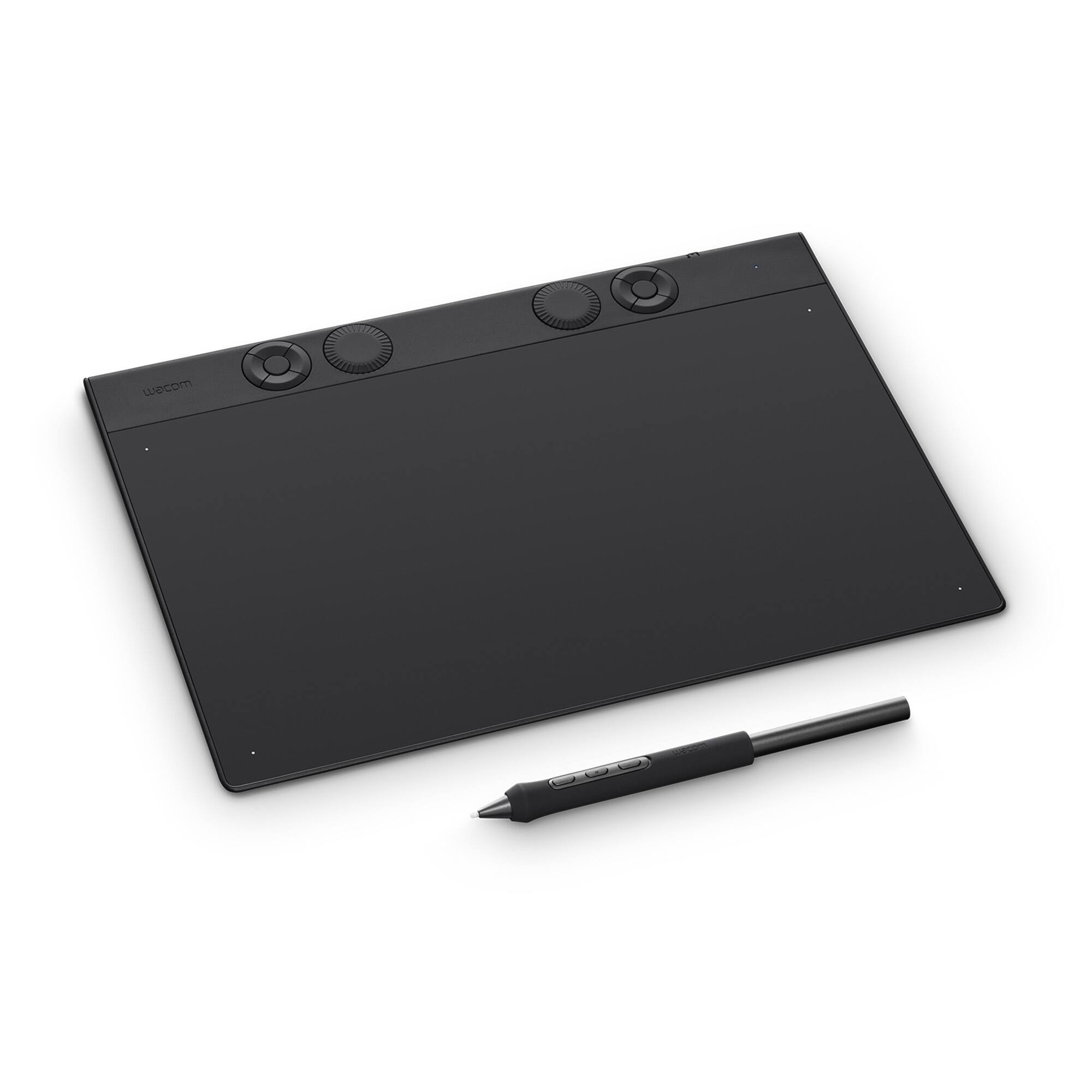 Angle. Wacom - Intuos Pro Medium Bluetooth Professional Graphic Drawing Tablet  (2025) - Black.