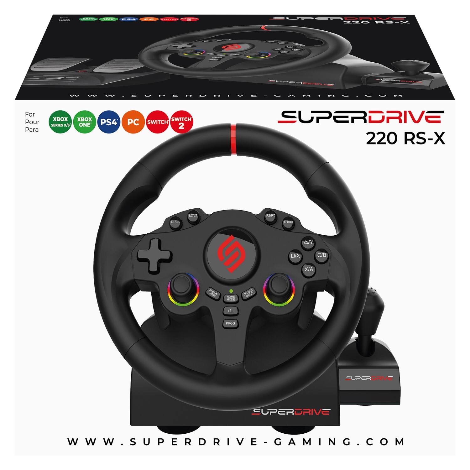 SUPERDRIVE 220 RS-X

For Pour Para XBOX XBOX MRES 3 ONE PS4 SWITCH PC SWITCH 2

SUPERDRIVE 220 RS-X

WWW.SUPERDRIVE-GAMING.COM