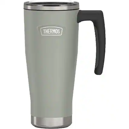 Front. Thermos - Thermos 18 oz. Icon Vacuum Insulated Stainless Steel Mug - River Rock - River Rock.
