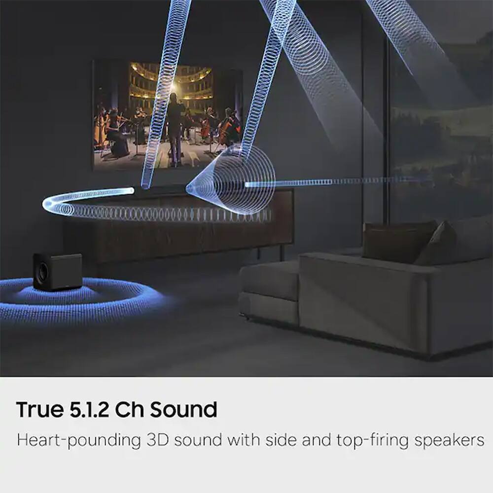 True 5.1.2 Ch Sound  
Heart-pounding 3D sound with side and top-firing speakers