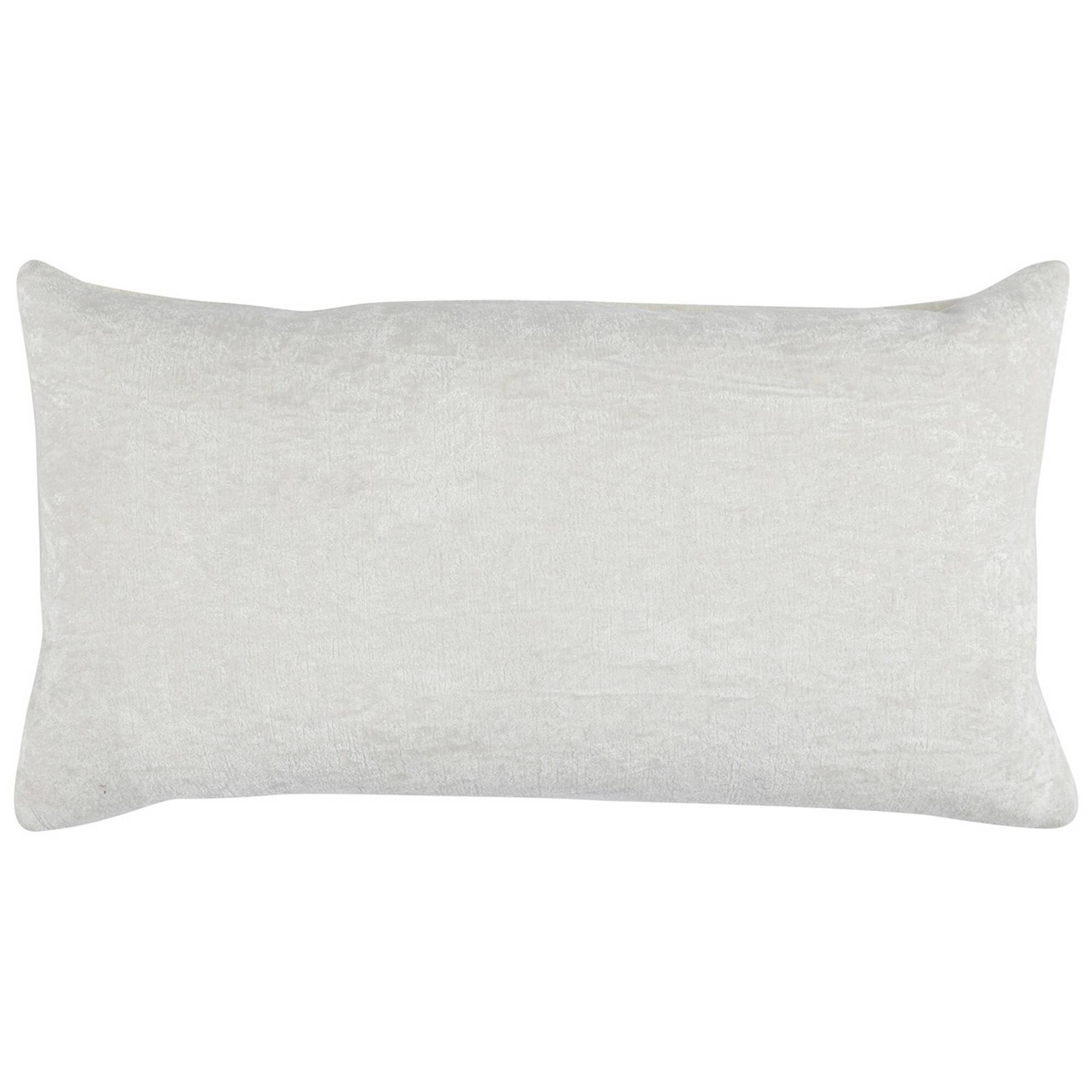 Left. Manhattan Lane - 14 x 26 Lumbar Accent Throw Pillow, Hand Pleated, Vintage - Ivory White.