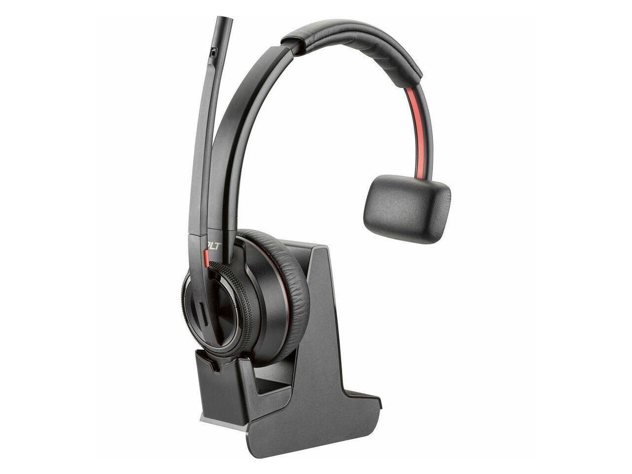 Alt View 5. Poly - Poly Savi 8200 Office 8210 Mono Wireless Headset - Bluetooth/DECT 6.0 - Noise Cancelling Mic - Black.