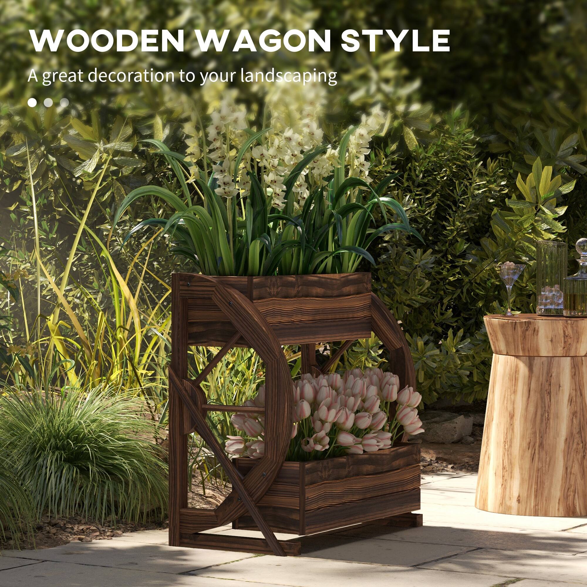 WOODEN WAGON STYLE
A great decoration to your landscaping