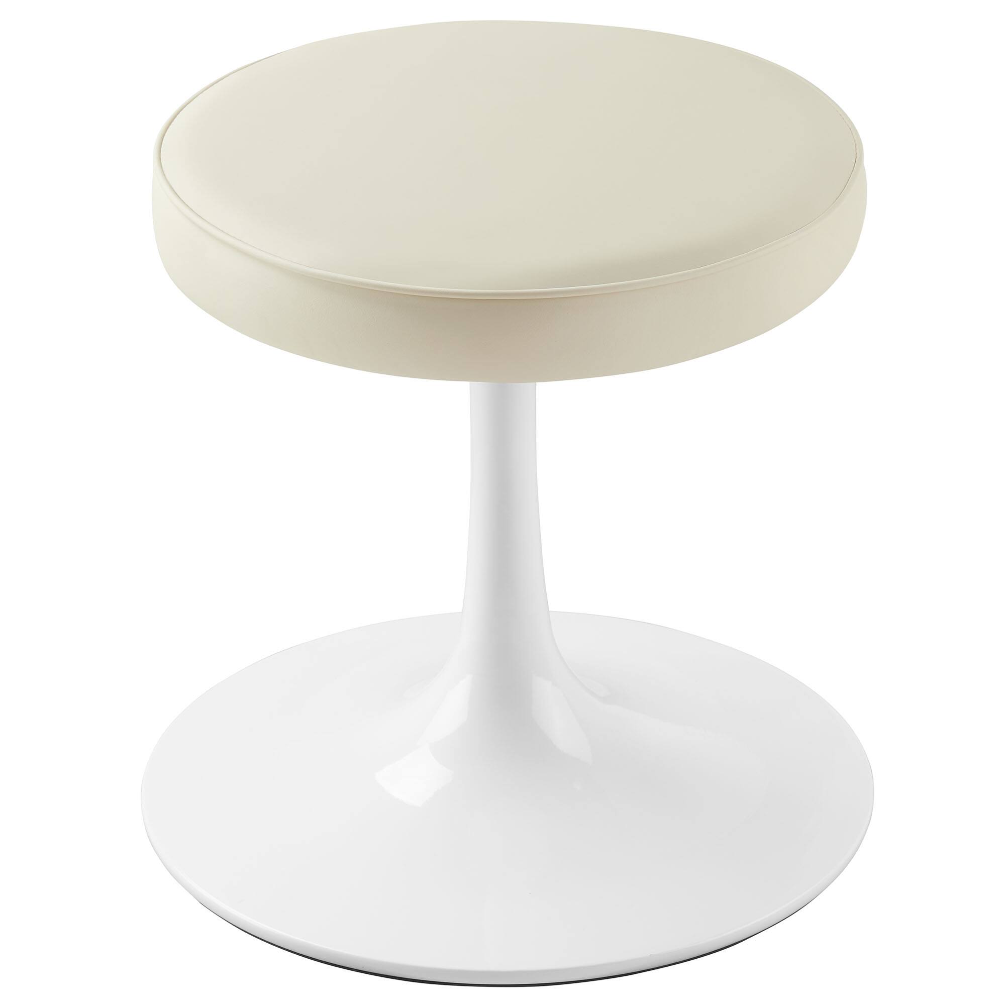 Back. Modway - Lippa Vegan Leather Round Stool by Modway - Ivory.