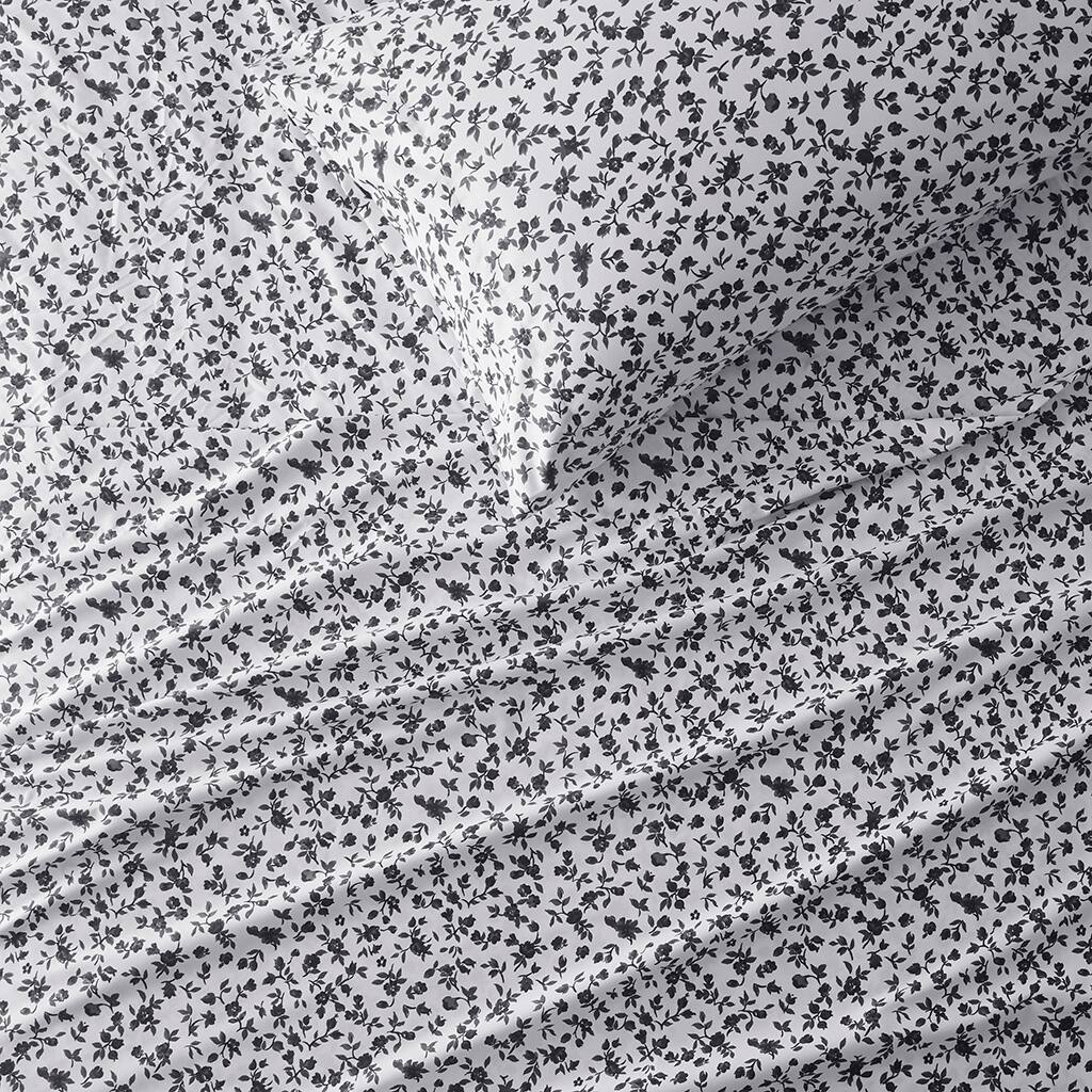 Alt View 2. Gracie Mills - Gracie Mills Giselle 4-Peice Wrinkle Free Printed Microfiber Sheet Set - Black Floral.