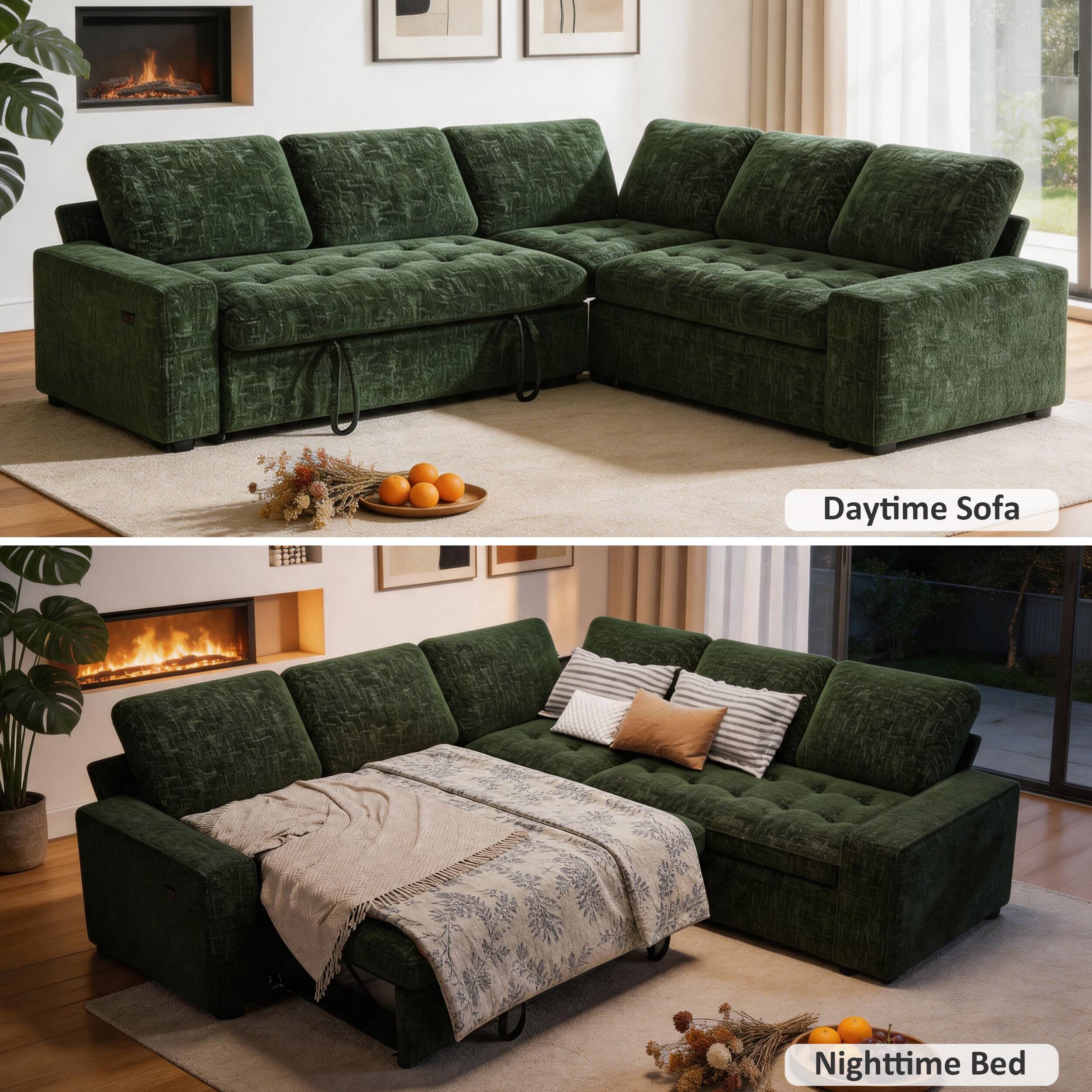 Daytime Sofa  
Nighttime Bed