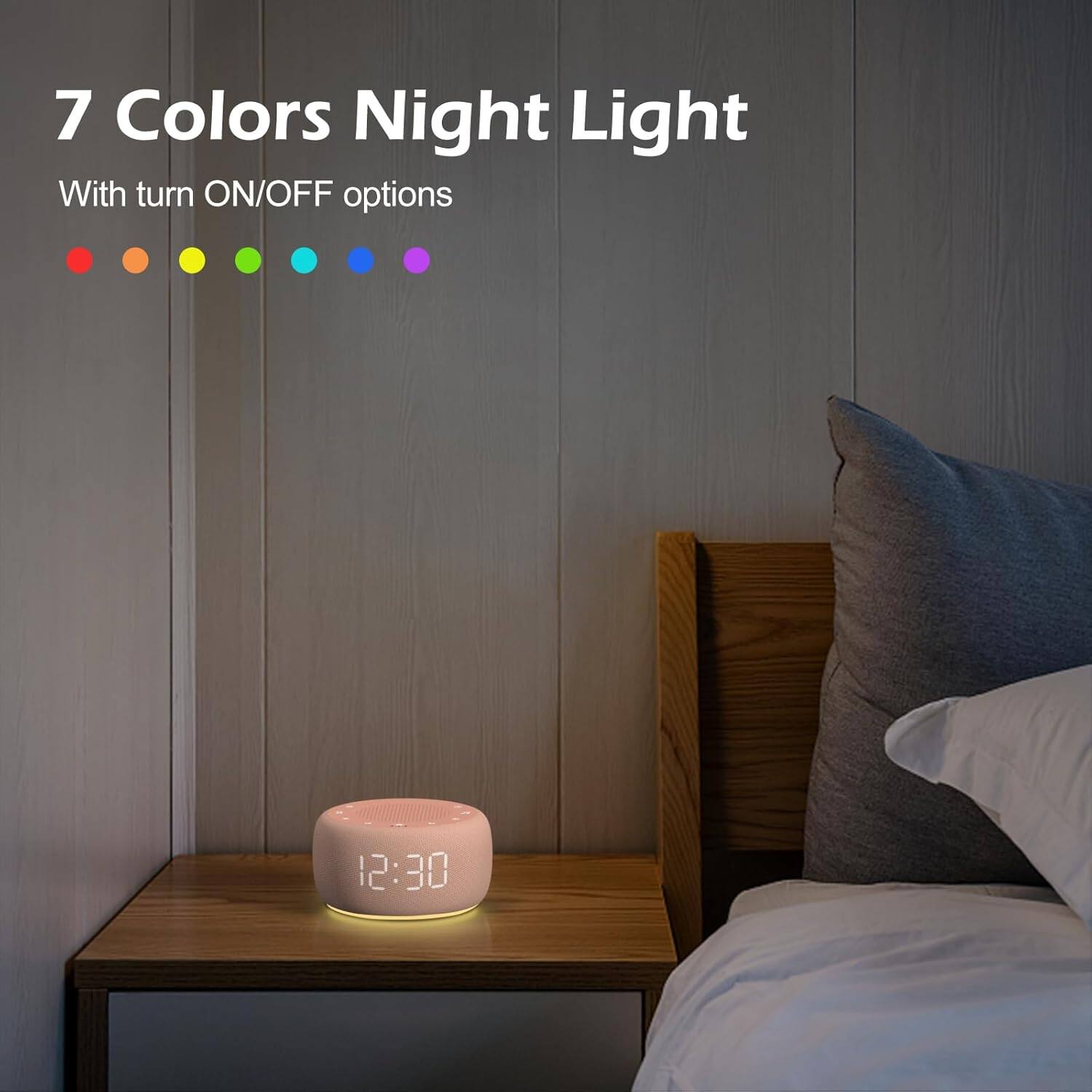 7 Colors Night Light  
With turn ON/OFF options