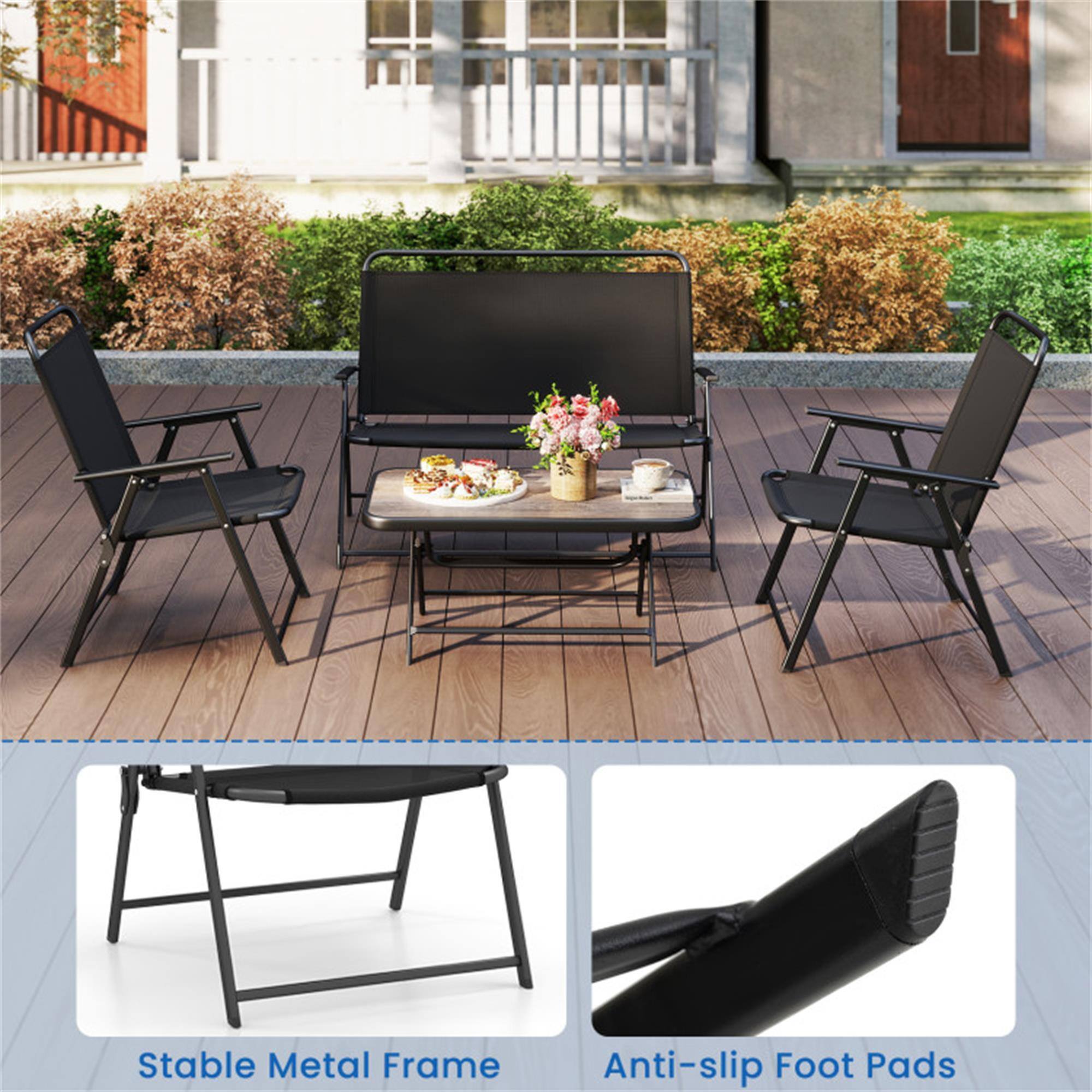 Stable Metal Frame  
Anti-slip Foot Pads