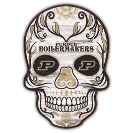 Fan Creations - Purdue Boilermakers 12'' Sugar Skull Sign - Multicolor