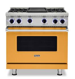 Viking - VGR Freestanding 7 Series Gas 36" Range - Daffodil