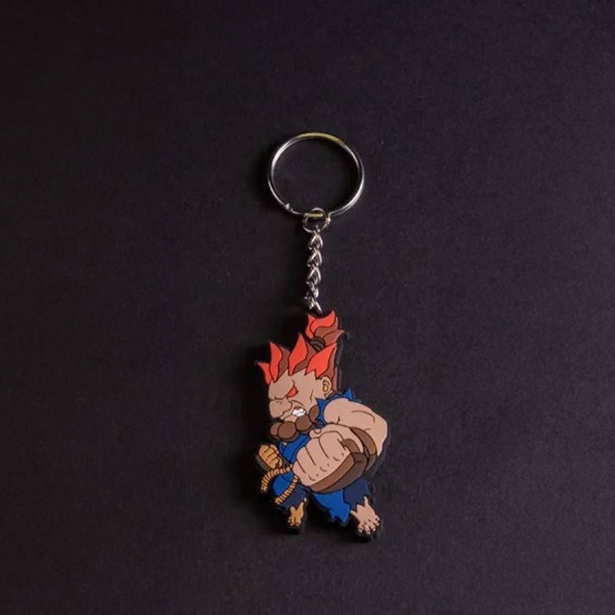 Alt View 1. Multiverse Studio - Street Fighter Chibi Key Chain, Akuma - Red.