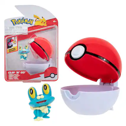 POKEMON WARNING | ATTENTION: CHOKING HAZARD - Small parts, not for children under 3 years. RISQUE DE SUFFOCATION - Petites pièces, Danger pour les enfants de moins de 3 ans.
BATTLE - CLIP 'N' GO
CLIP 'N' GO™
- POKÉ BALL
- GRENADOS - POKÉ BALL
- POKÉ BALL - POKÉ BOLA
- POKÉ BALL - POKÉ BOLA