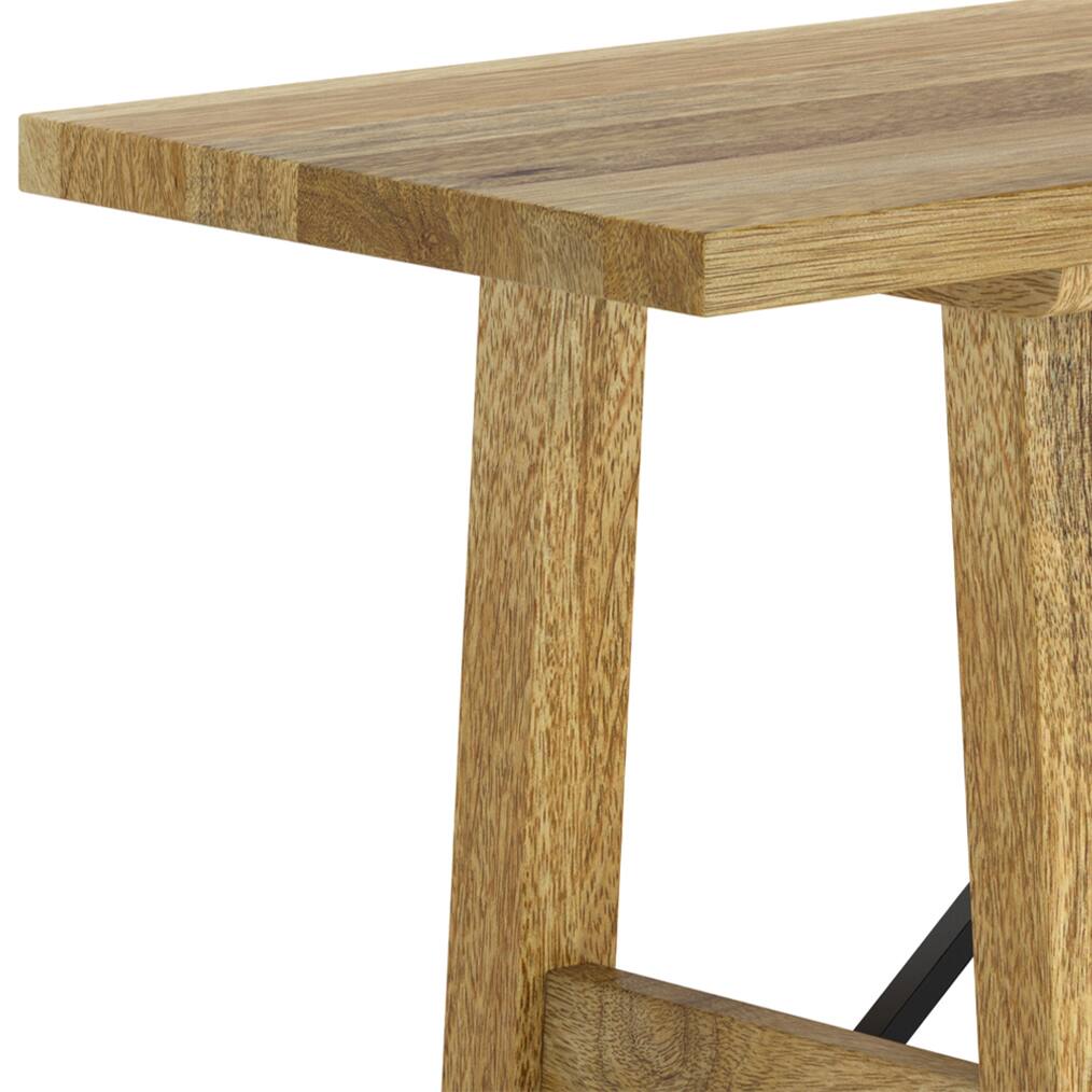 Alt View 12. Simpli Home - Harvey Solid Mango Wood 47 inch Wide Industrial Contemporary Bench in Natural - Natural.