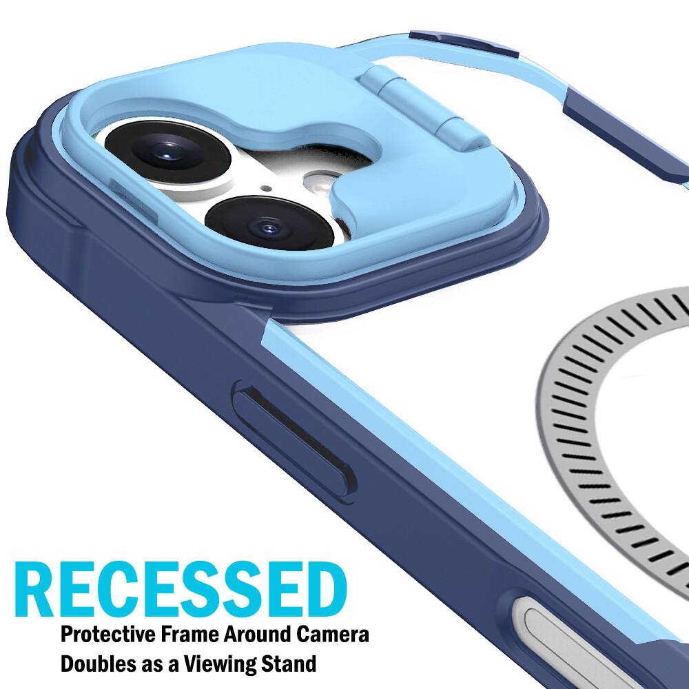 RECESSED  
Protective Frame Around Camera Doubles as a Viewing Stand