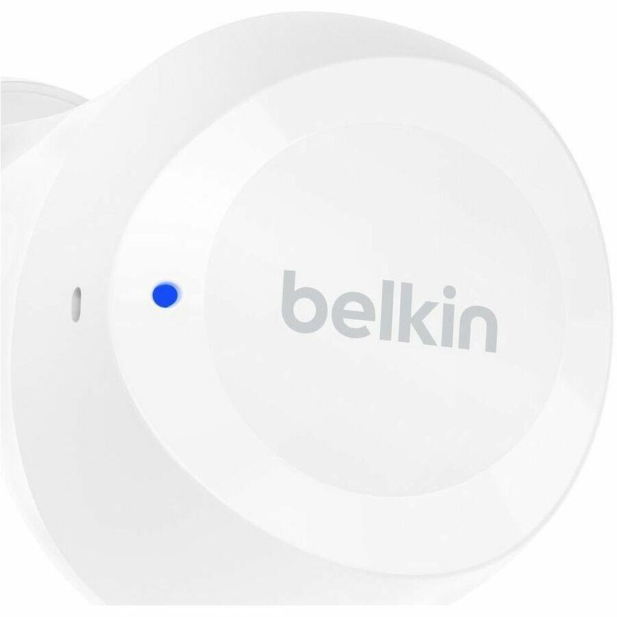Alt View 4. Belkin - Belkin SoundForm Bolt True Wireless Earbuds - Stereo - True Wireless - Bluetooth - 32.8 ft - Earbud - Binaural - In-ear - White.