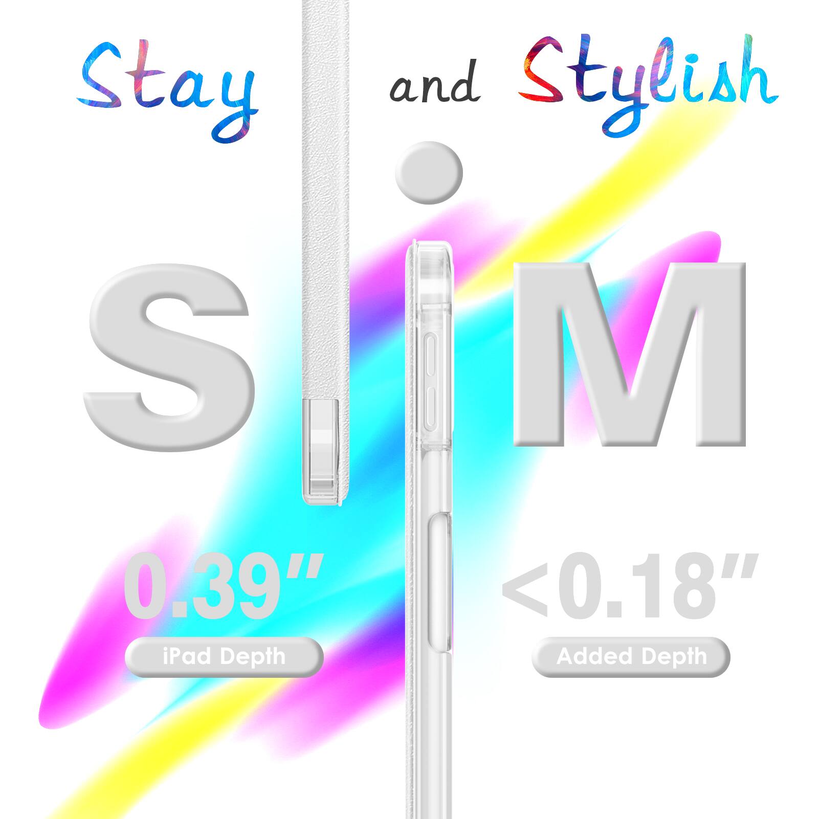 Stay and Stylish  
S M  
0.39" iPad Depth  
<0.18" Added Depth