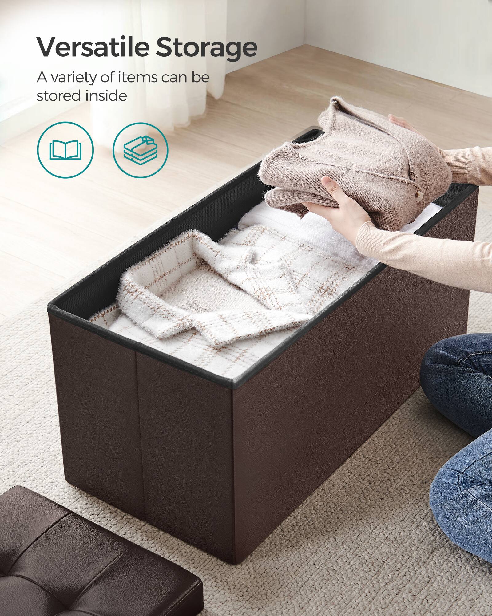 Versatile Storage  
A variety of items can be stored inside