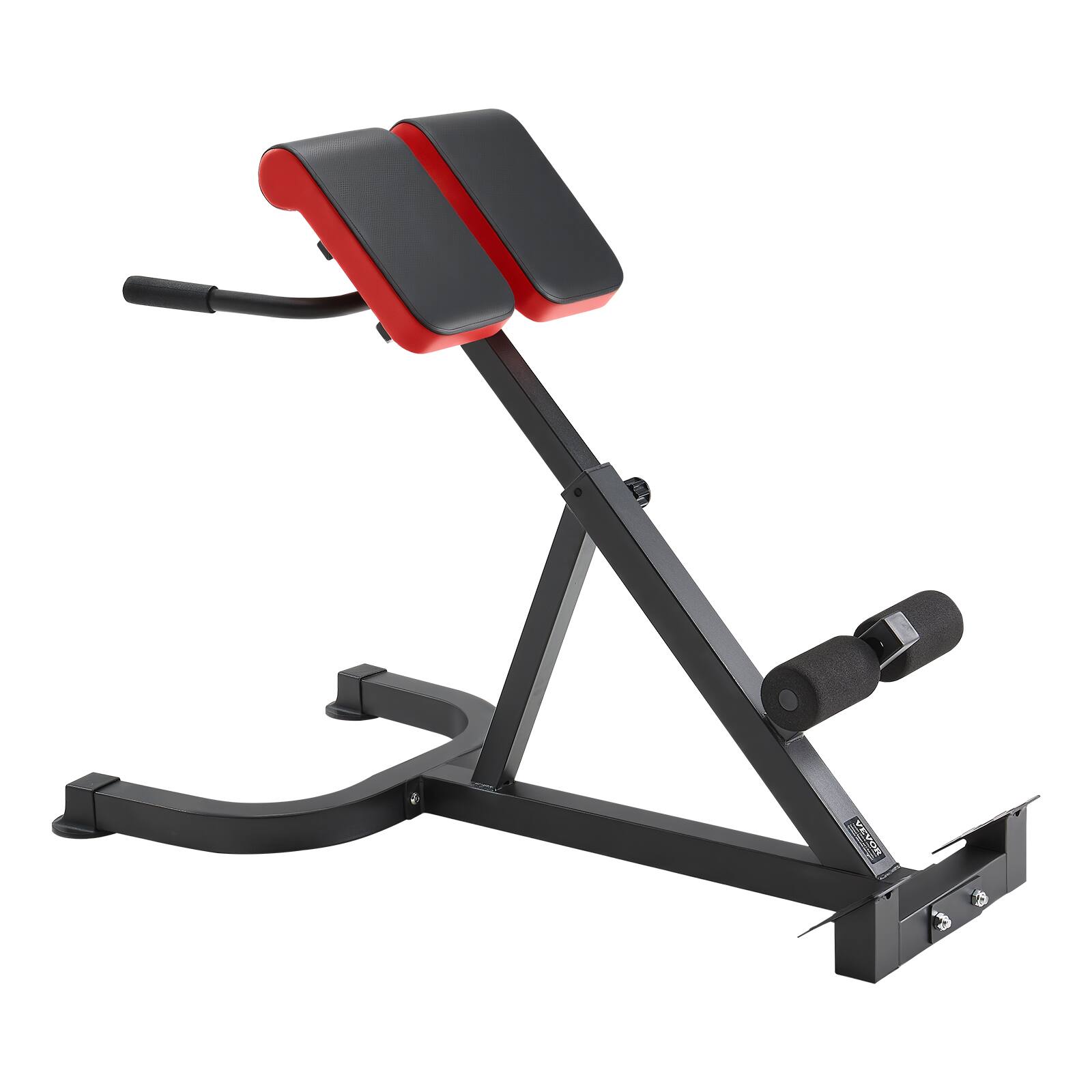 Alt View 5. VEVOR - Roman Chair Hyperextension Bench, 300 lbs Adjustable Extension Machine, Multi-Function Exercise Equipment - Black+Red.