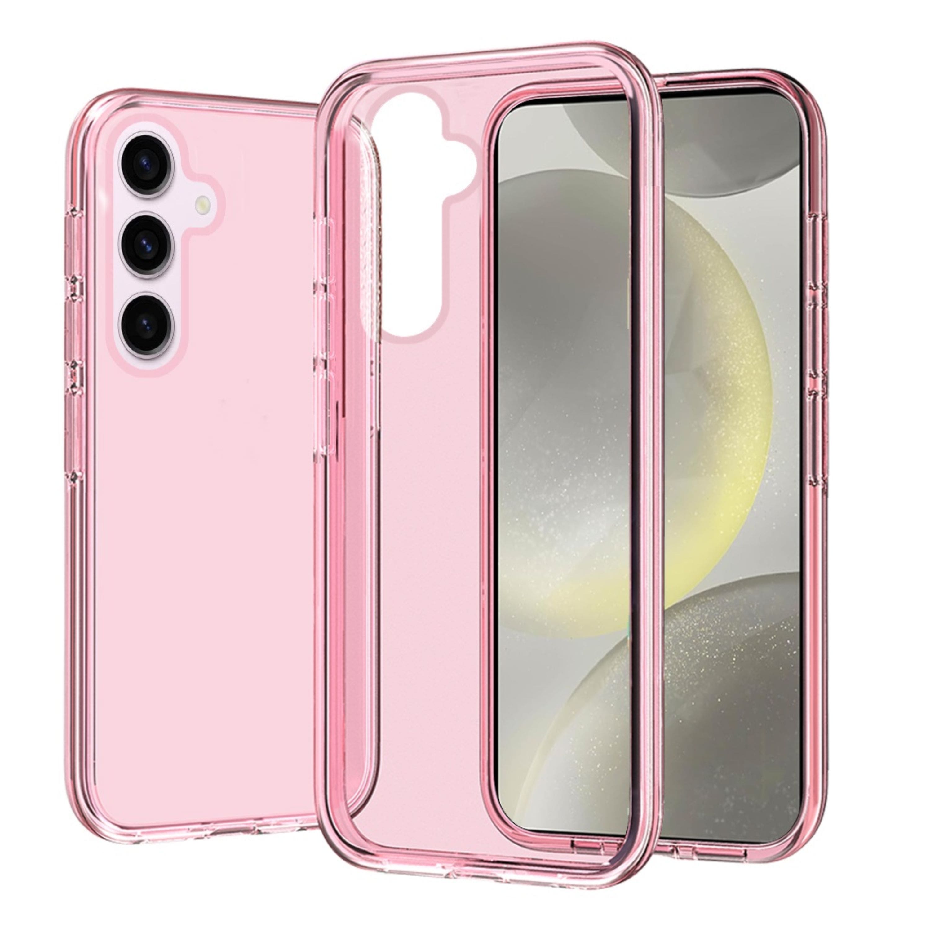 Kitcheniva - Ultra Thick 3mm Translucent Phone Case With Tempered Glass For Samsung S25/S24 - Pink price history on PriceWatchPro