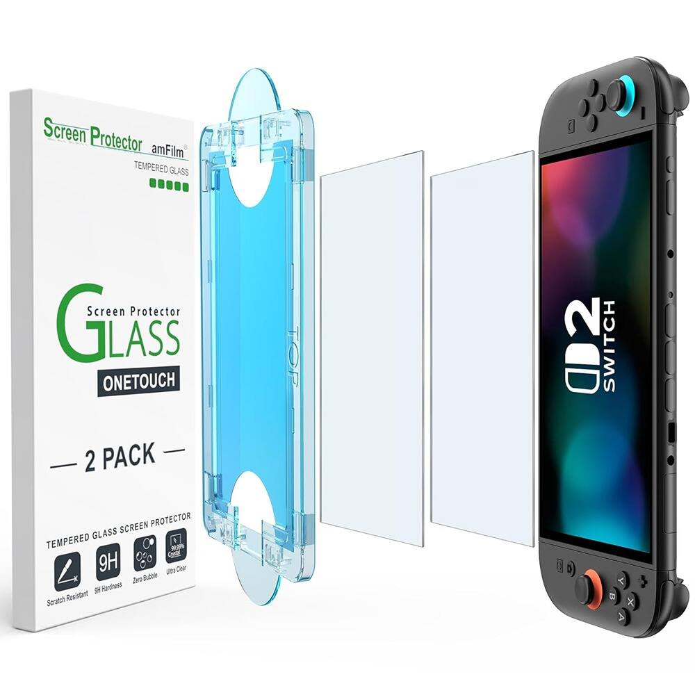Screen Protector amFilm
TEMPERED GLASS
Screen Protector
GLASS
ONETOUCH
2 PACK
TEMPERED GLASS SCREEN PROTECTOR
9H
SH Hardness
Scratch Resistant
Zero Bubble
Ultra Clear
Nintendo Switch
