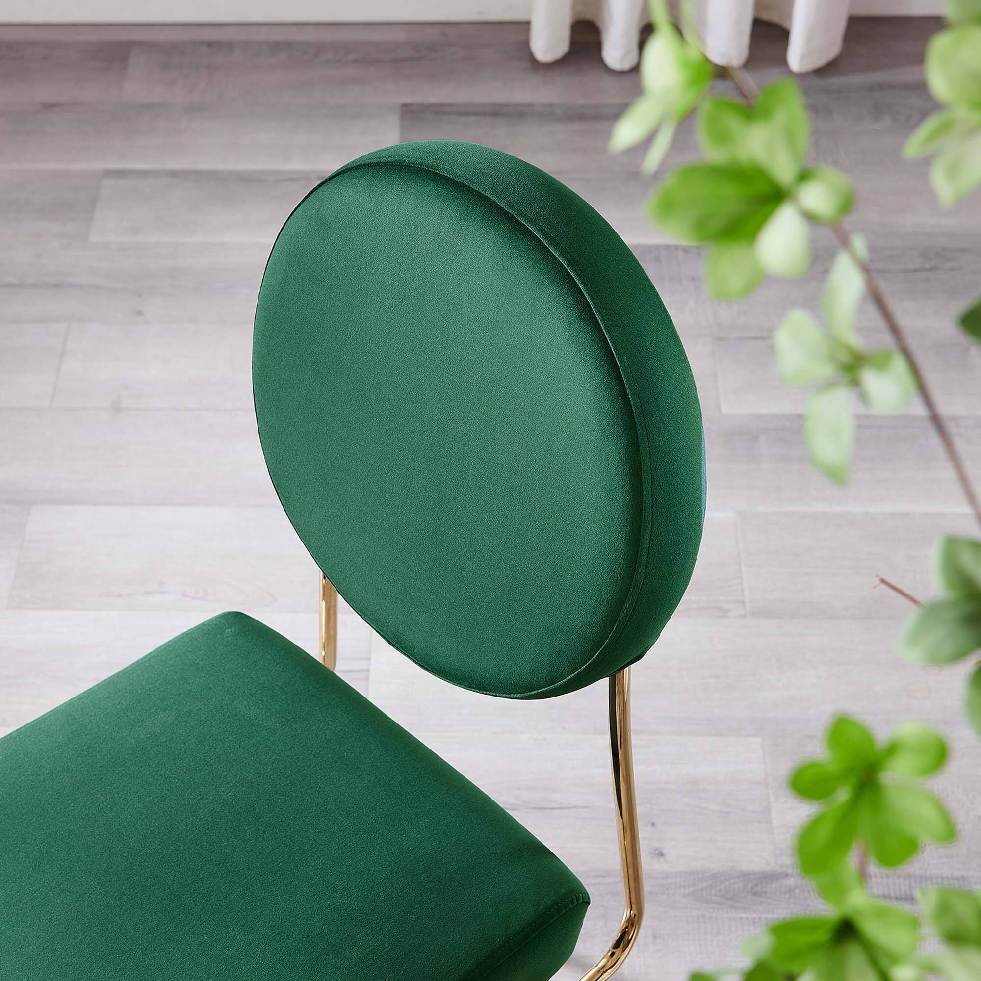Alt View 2. Modway - Craft Performance Velvet Dining Side Chair by Modway - Gold Green.