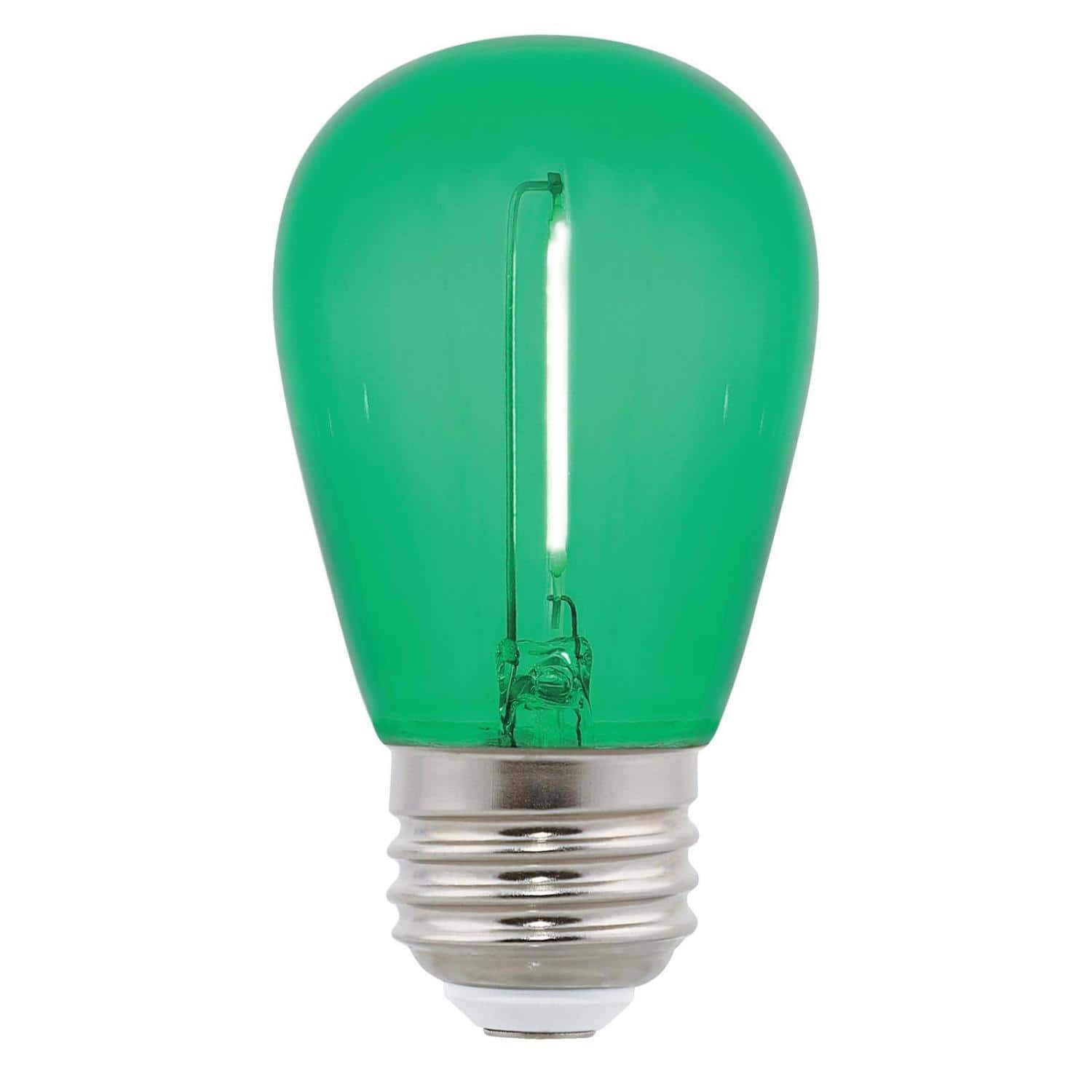 Westinghouse - Edison Style S14 E26 (Medium) LED Bulb Green 40 Watt Equivalence 1 pk