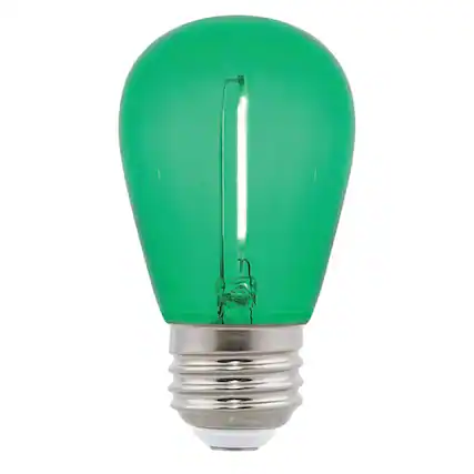 Front. Westinghouse - Westinghouse Edison Style S14 E26 (Medium) LED Bulb Green 40 Watt Equivalence 1 pk.