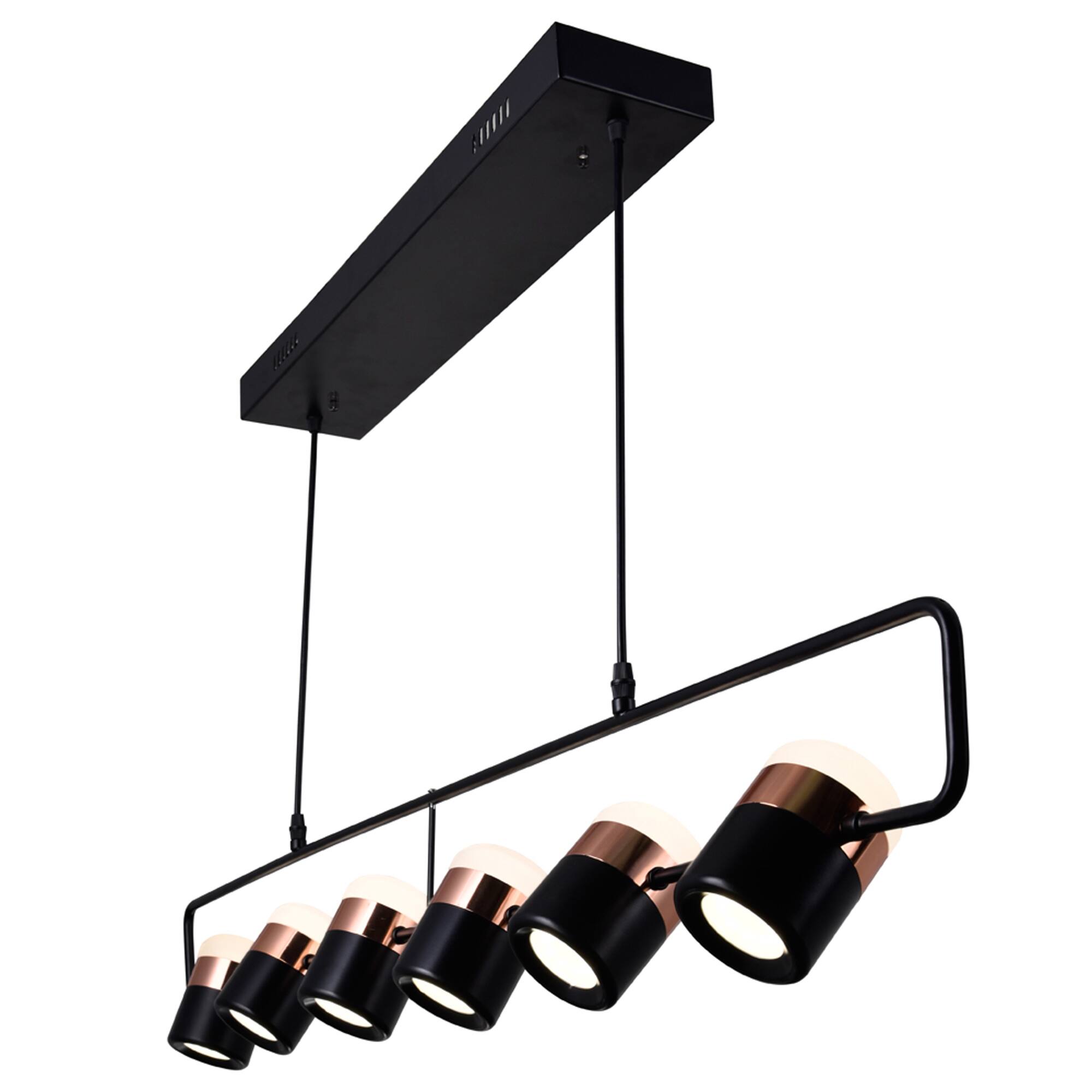Angle. CWI Lighting - Moxie LED Pool Table Light With Black Finish - Black.