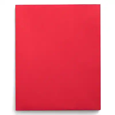 Front. Staples - Staples Smooth 2-Pocket Paper Folder, Red, 25/Box (27532-CC) - Red.