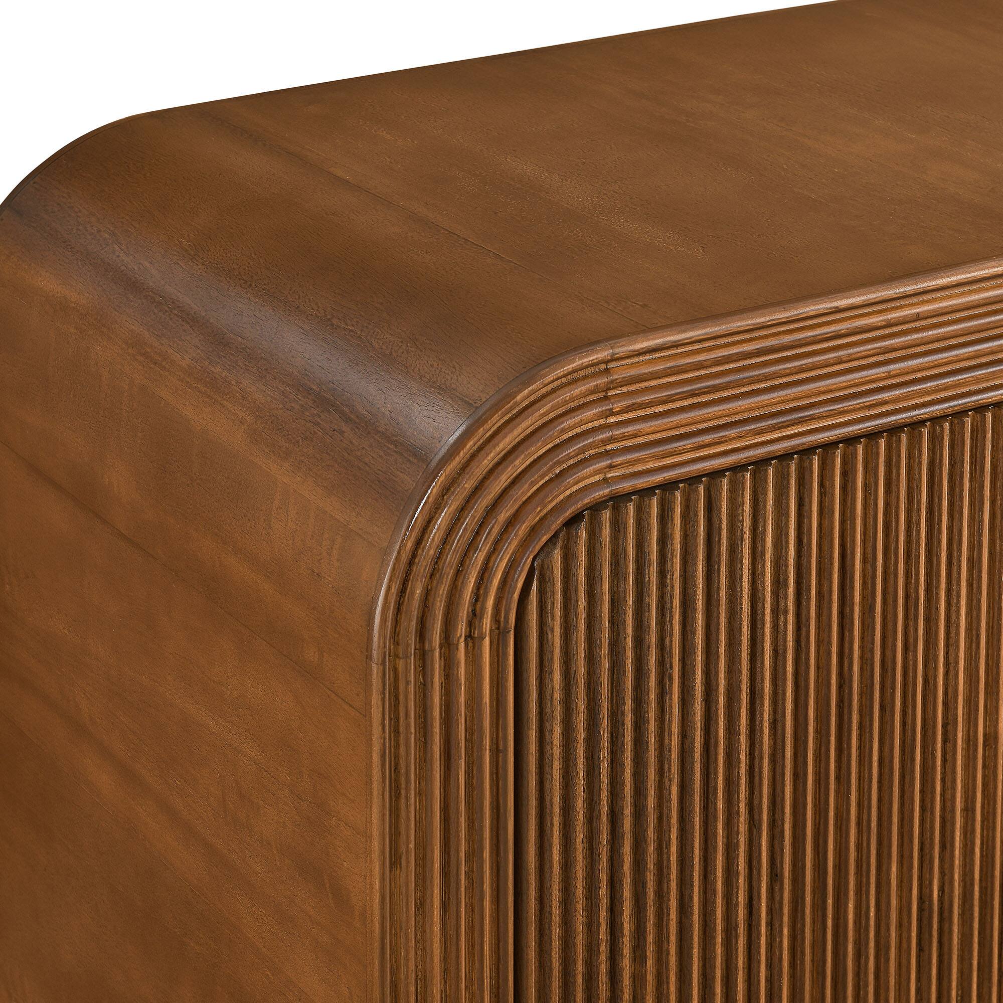 Alt View 6. Modway - Waterflute 70" Fluted Sideboard Cabinet by Modway - Walnut.