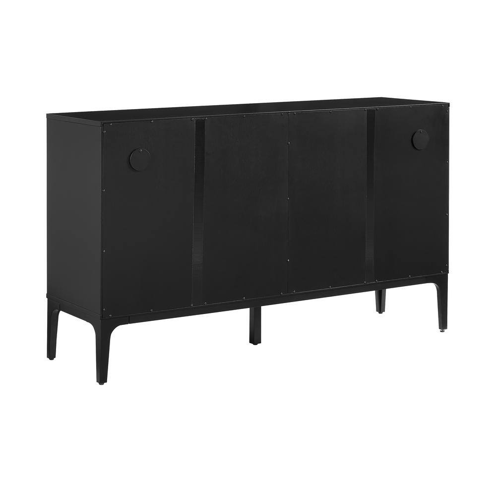 Left. Crosley Furniture - Asher Sideboard - Matte Black.