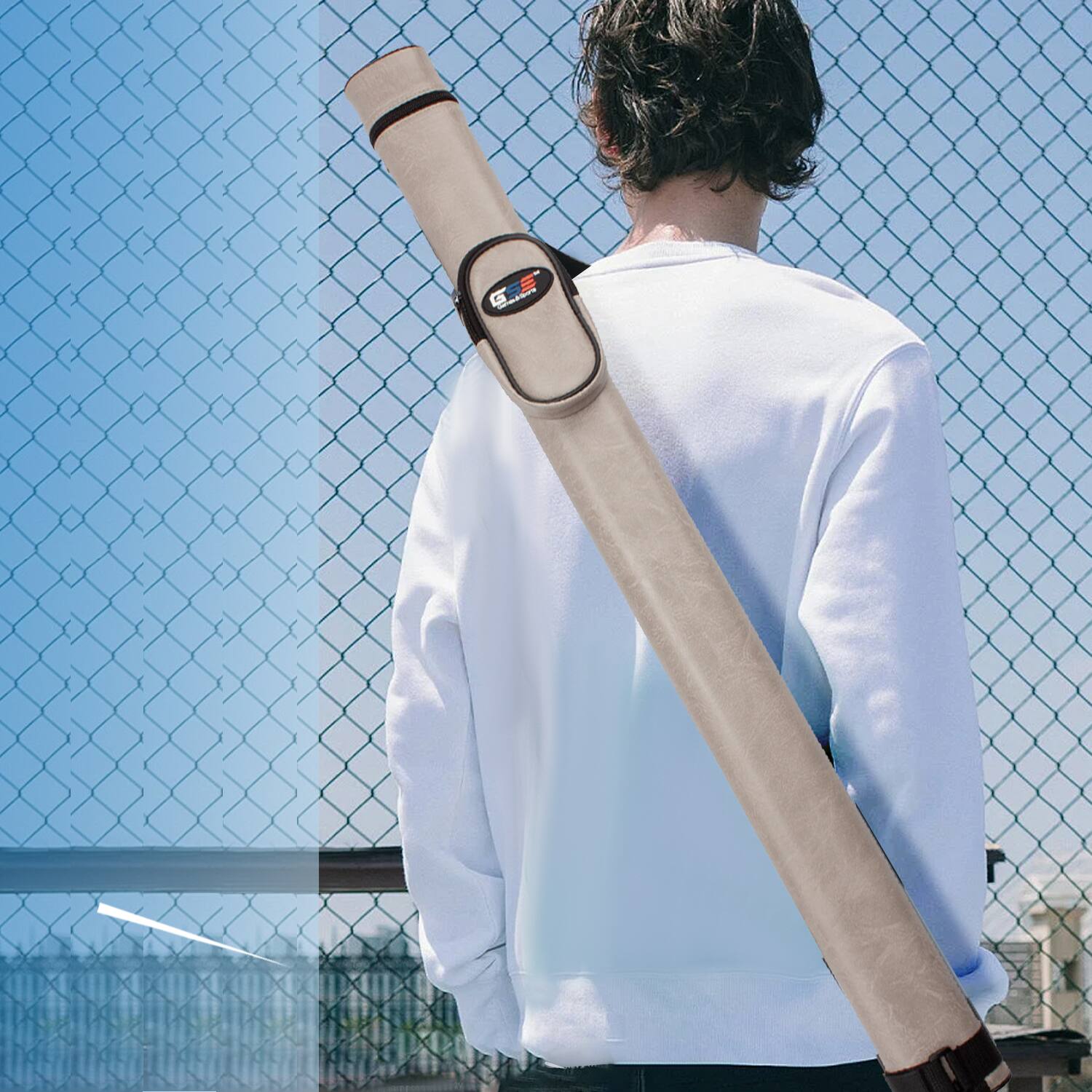 Alt View 3. GSE Games & Sports Expert - 1x1 Hard Billiard Pool Cue Stick Carrying Case, Billiard Cue Case, Billiard Accessories - Grey - Grey.