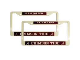Rico Industries - Alabama Crimson Tide Plastic Car License Plate Frame - Set of 2 Frames - Multi