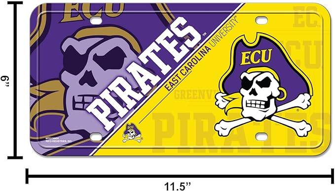 6" ECU EAST CAROLINA UNIVERSITY ECU PIRATES EAST GREENVILLE BOBOCLUT FICO INDUSTRIES INC. 11.5"