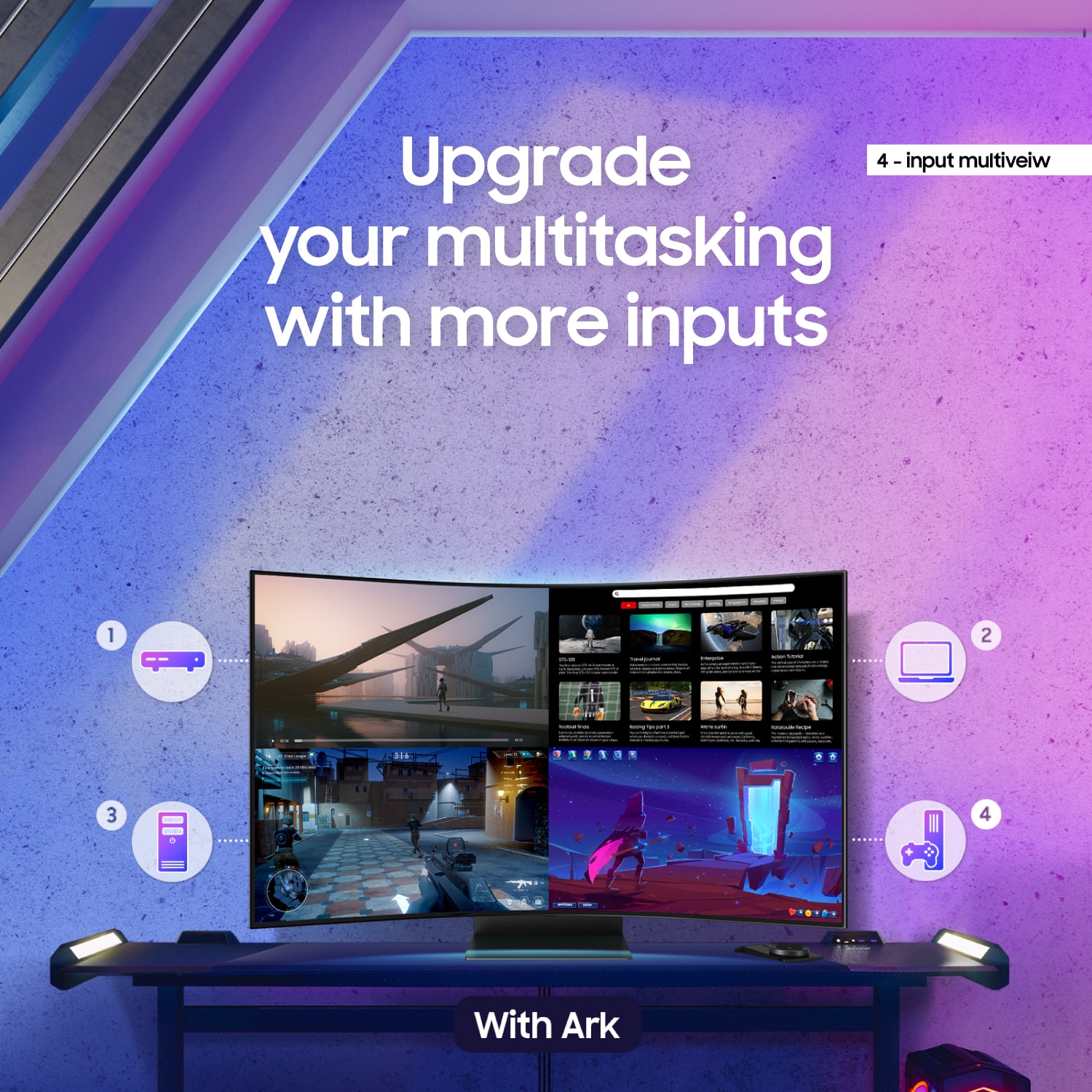 Upgrade your multitasking with more inputs.