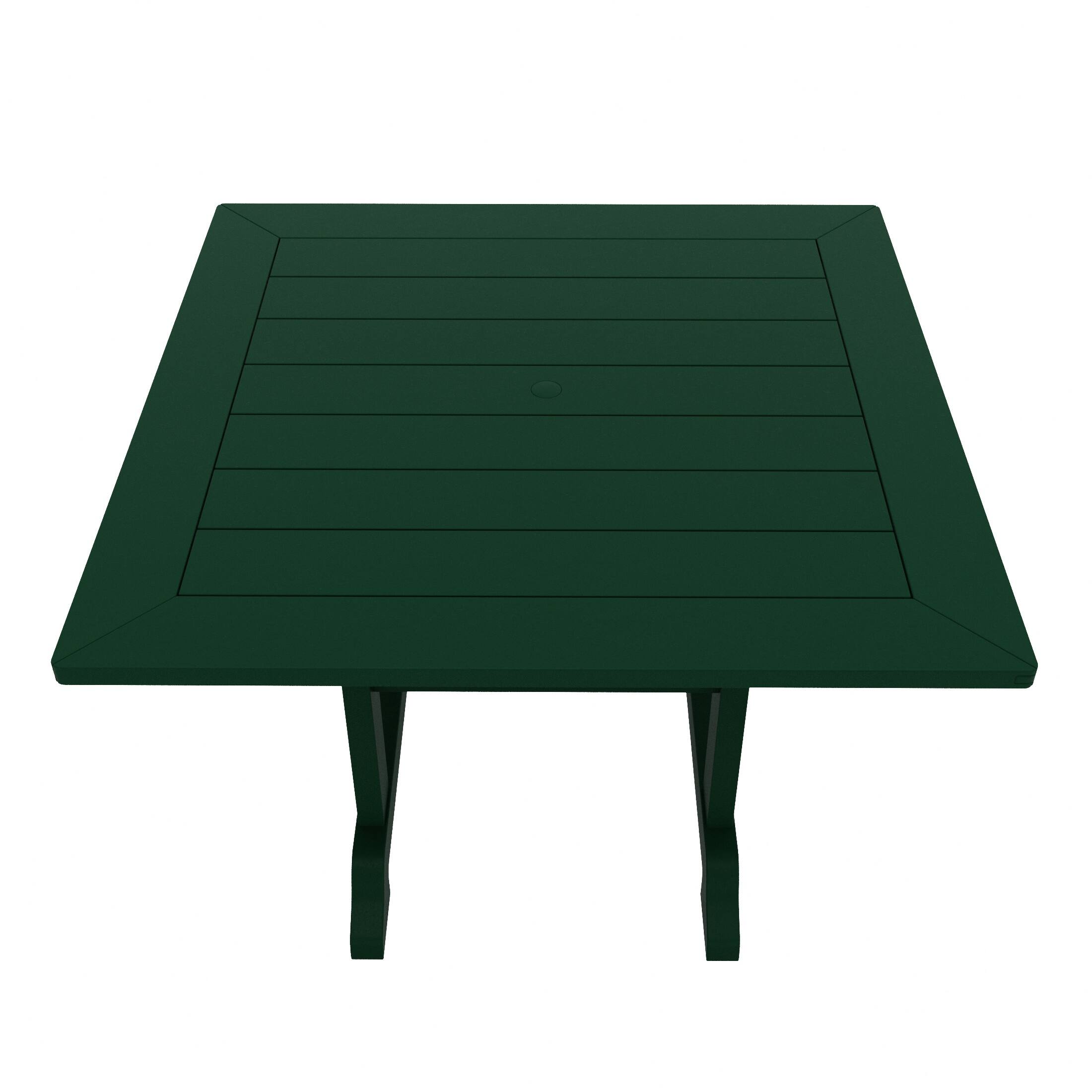 Alt View 1. WestinTrends - WestinTrends Malibu 43" Outdoor Patio Square Dining Table - Dark Green.