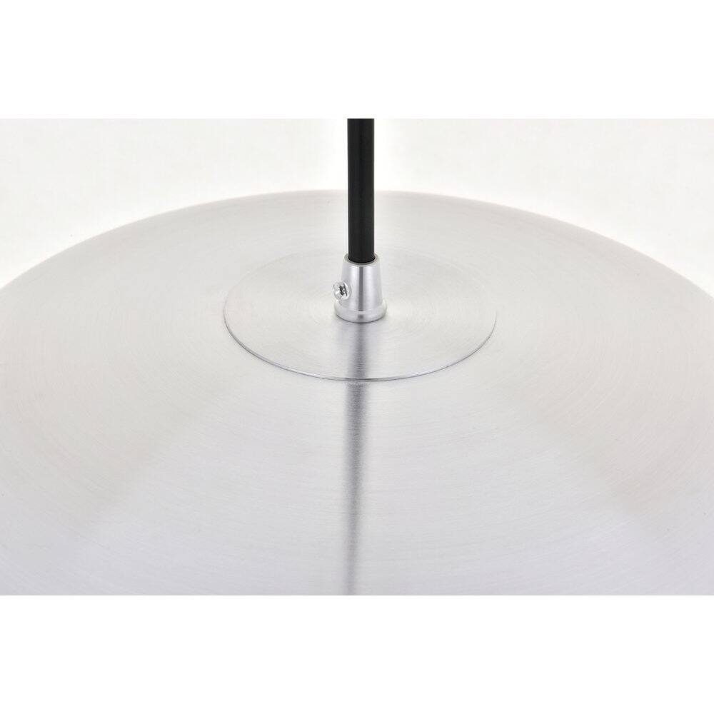 Back. Living District - Etude 1 Light Brushed Nickel Pendant - Brushed Nickel And Black.