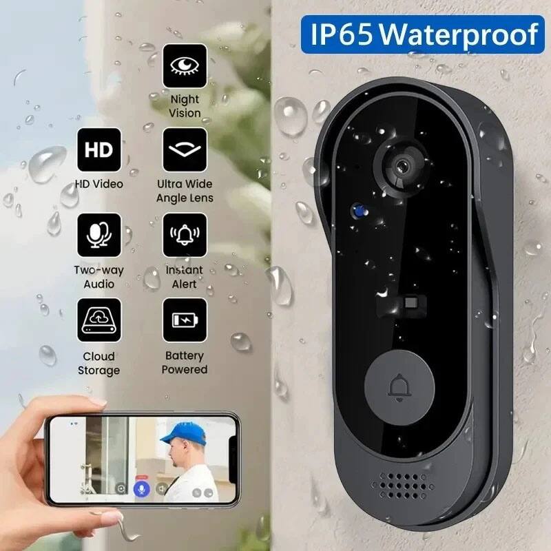 IP65 Waterproof  
Night Vision  
HD Video  
Ultra Wide Angle Lens  
Two-way Audio  
Instant Alert  
Cloud Storage  
Battery Powered
