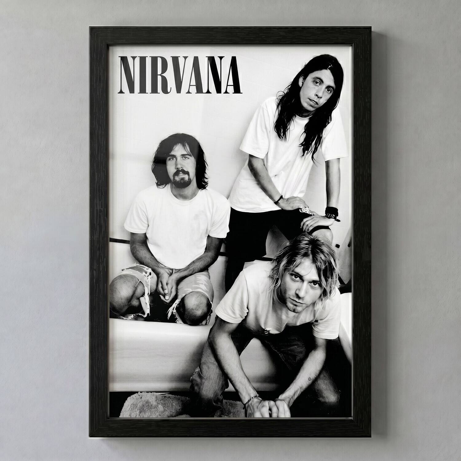 Alt View 4. PopMarket - Nirvana - Nirvana - Band 11x17 Framed Gel Coat - Multicolor.