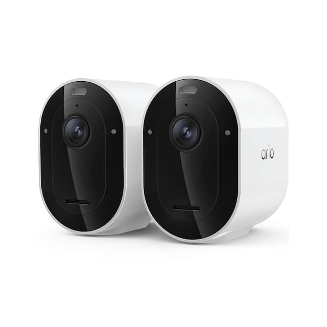 Arlo - Pro Outdoor Security Camera 2K HDR (6th Gen, 2025 Release) - Wireless, Rechargeable Battery, 2-Cam - White