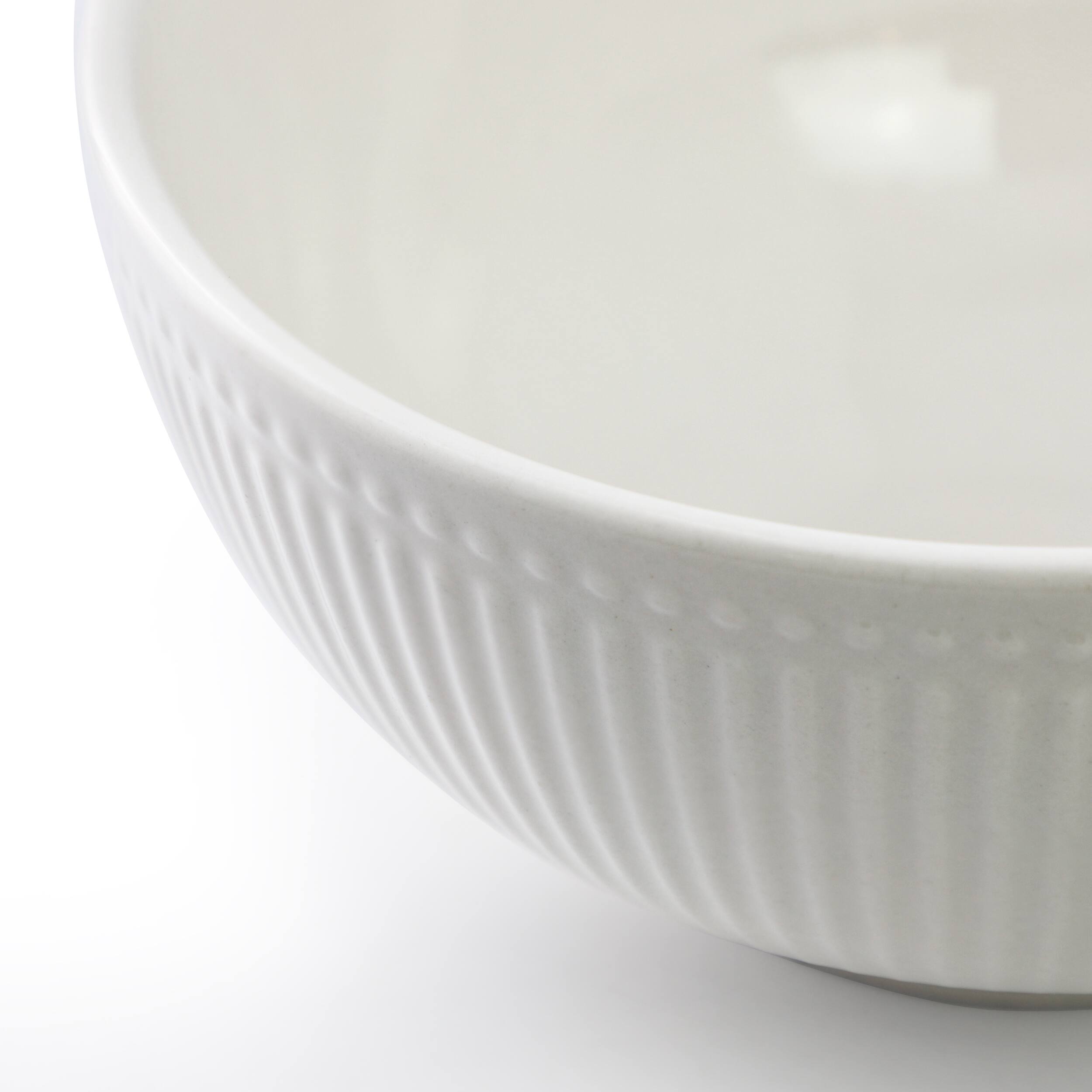 Back. Elama - Elama Gretel 6 Piece Round Stoneware Cereal Bowl Set in White - White.