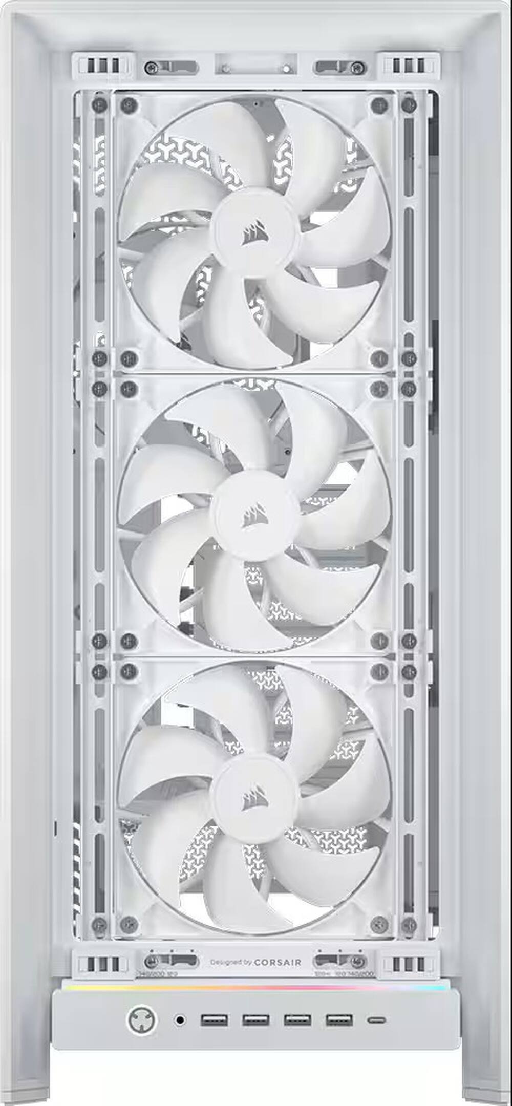 Alt View 5. CORSAIR - 5000D RS Mid-Tower Modular PC Case - White.