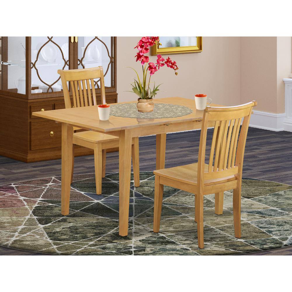 Left. East West Furniture - Dining Room Set Oak - Brown.
