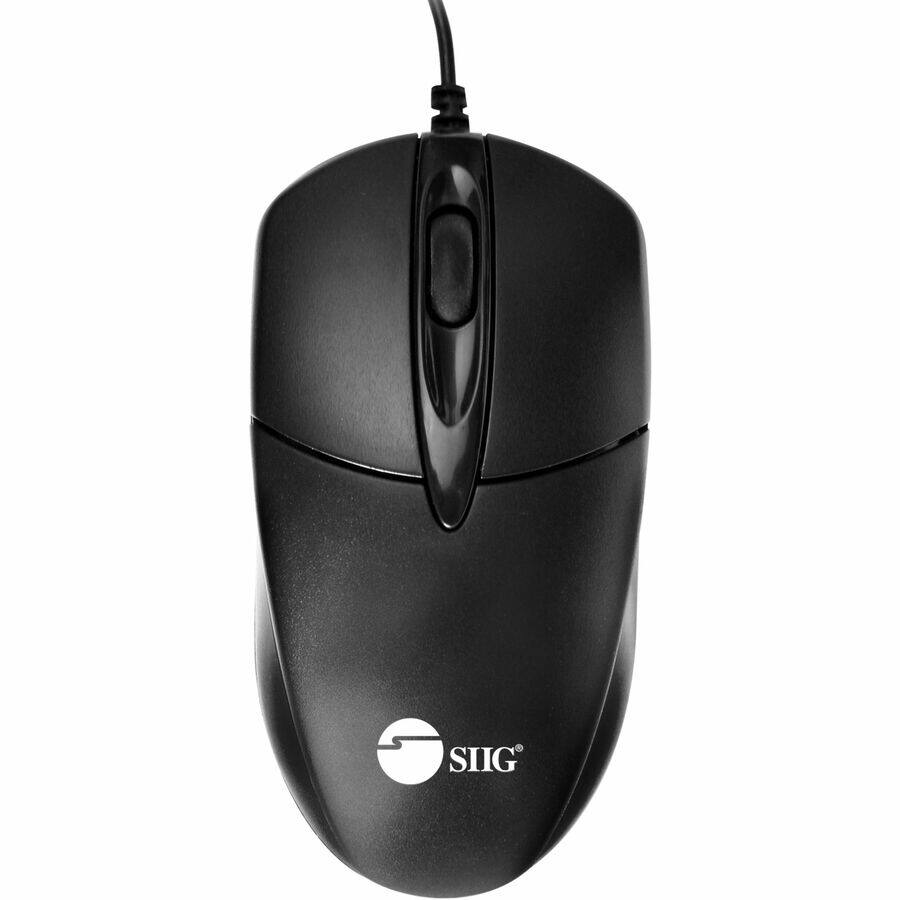 Alt View 5. SIIG Inc - SIIG 3 Buttons USB Optical Mouse - Smooth, precise and affordable USB 3-button optical mouse with scrolling wheel,1200 - Black.