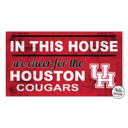 Jardine - Houston Cougars 11'' x 20'' Indoor/Outdoor In This House Sign - Red