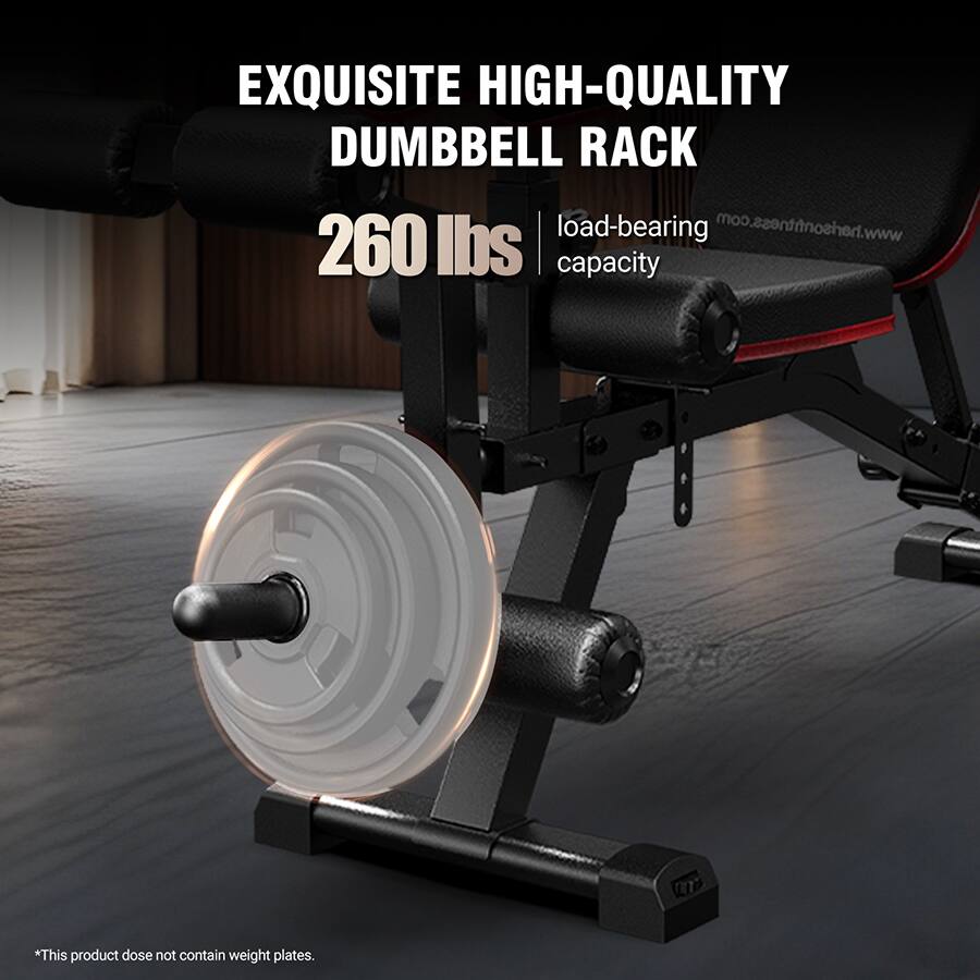 EXQUISITE HIGH-QUALITY DUMBBELL RACK  
260 lbs load-bearing capacity  
www.herisonfitness.com  

*This product does not contain weight plates.